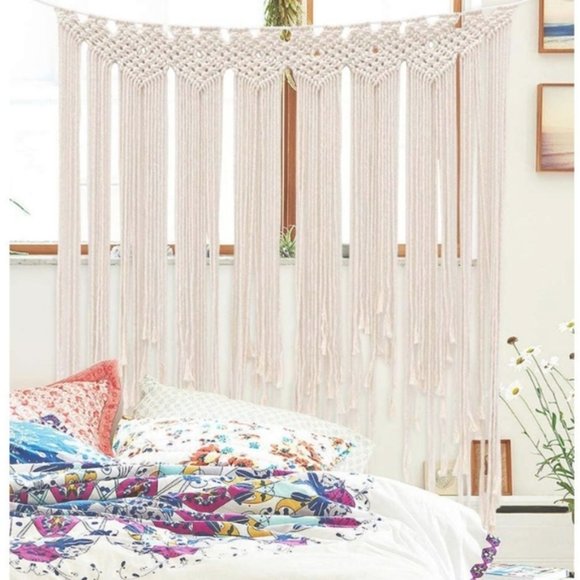 Macrame Wall Art Hanging Boho Decor LARGE Ivory - Picture 4 of 9